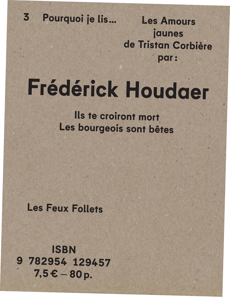 Frédérick Houdaer - Les Amours jaunes - couverture