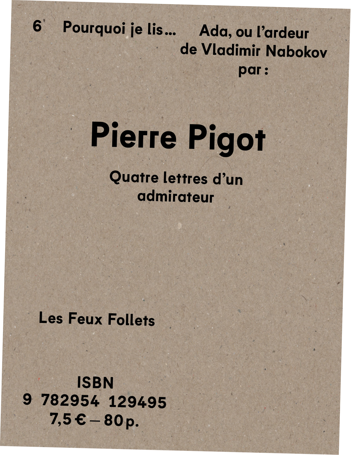 Pierre Pigot - Ada ou l'ardeur - couverture